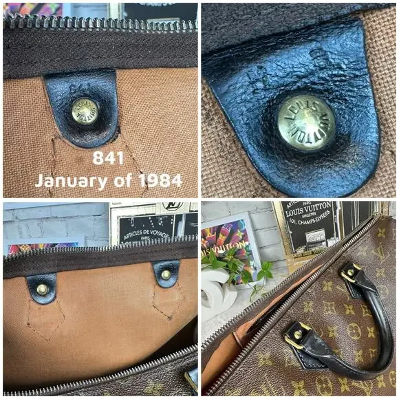 Louis Vuitton Speedy 35 Vintage Custom dyed leather CUTE - Picture 15 of 16